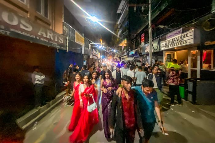 ネパールのカトマンズの夜