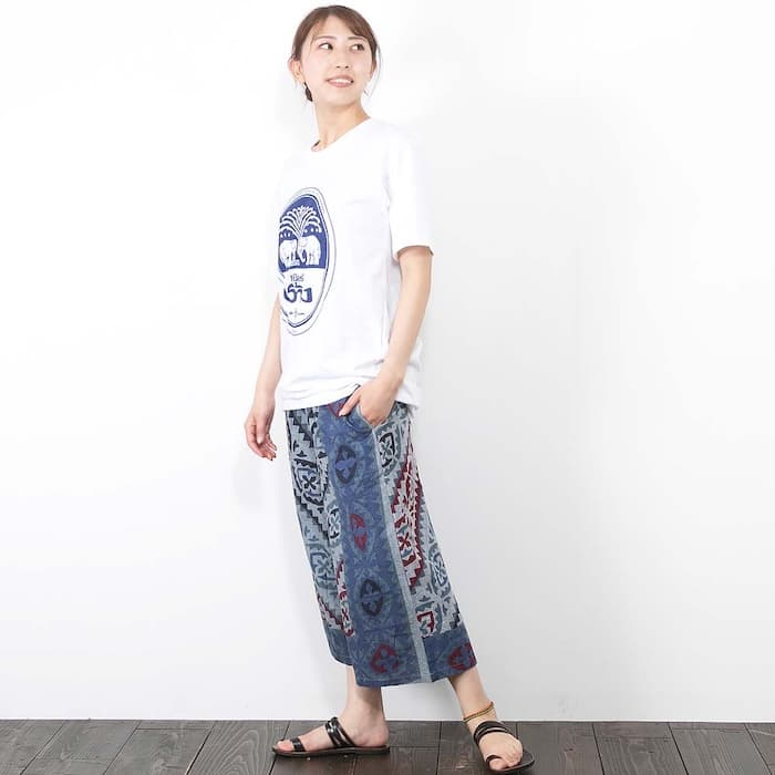 インド綿ハーフパンツのコーディネート例1